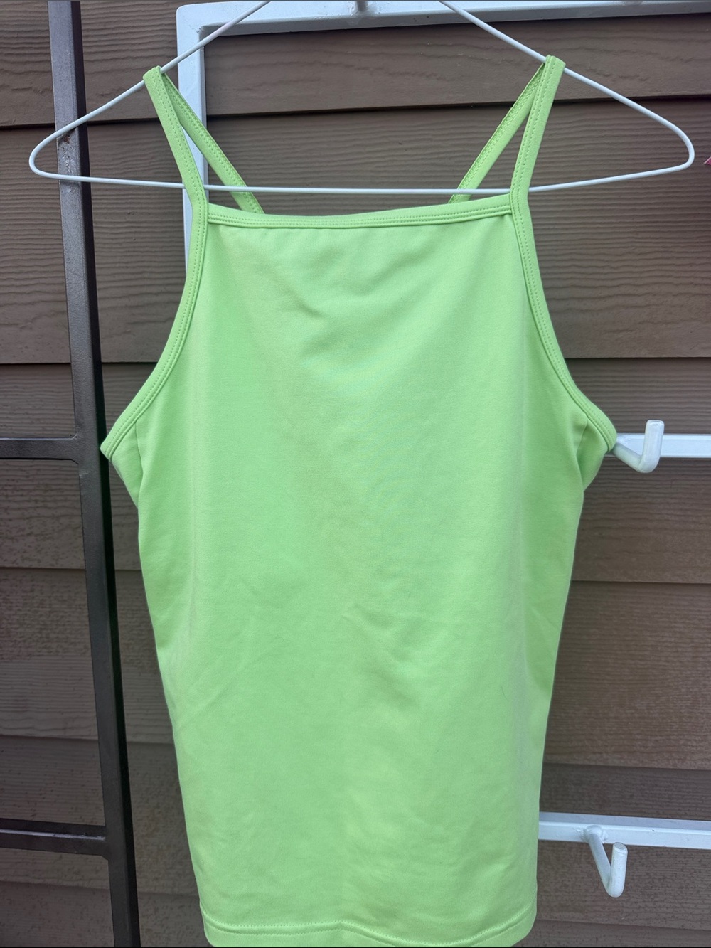 Lucy Neon Lime Tank Top with Double Straps